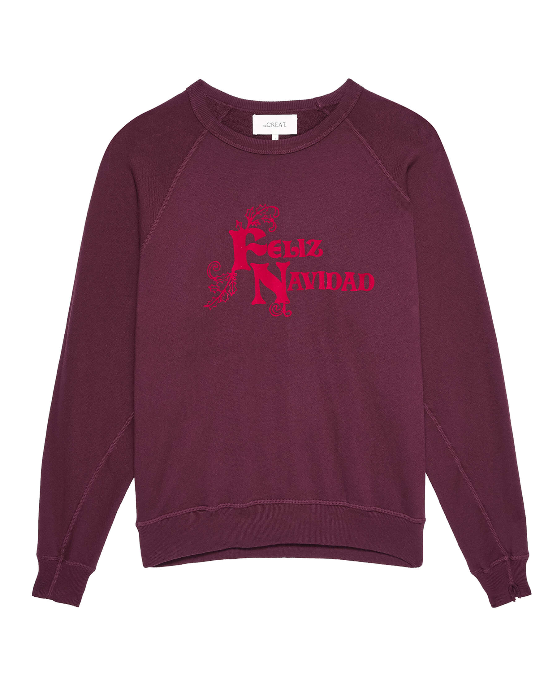 The College Sweatshirt. Graphic -- Mulled Wine with Feliz Navidad Graphic