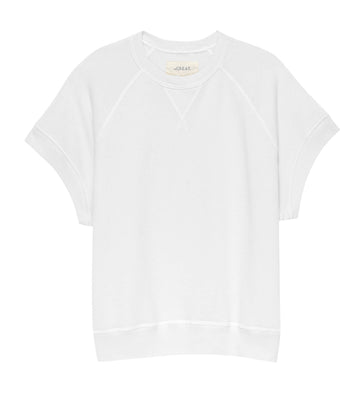 The Wedge Sweatshirt. Solid -- True White SWEATSHIRTS THE GREAT. SU24 KNITS