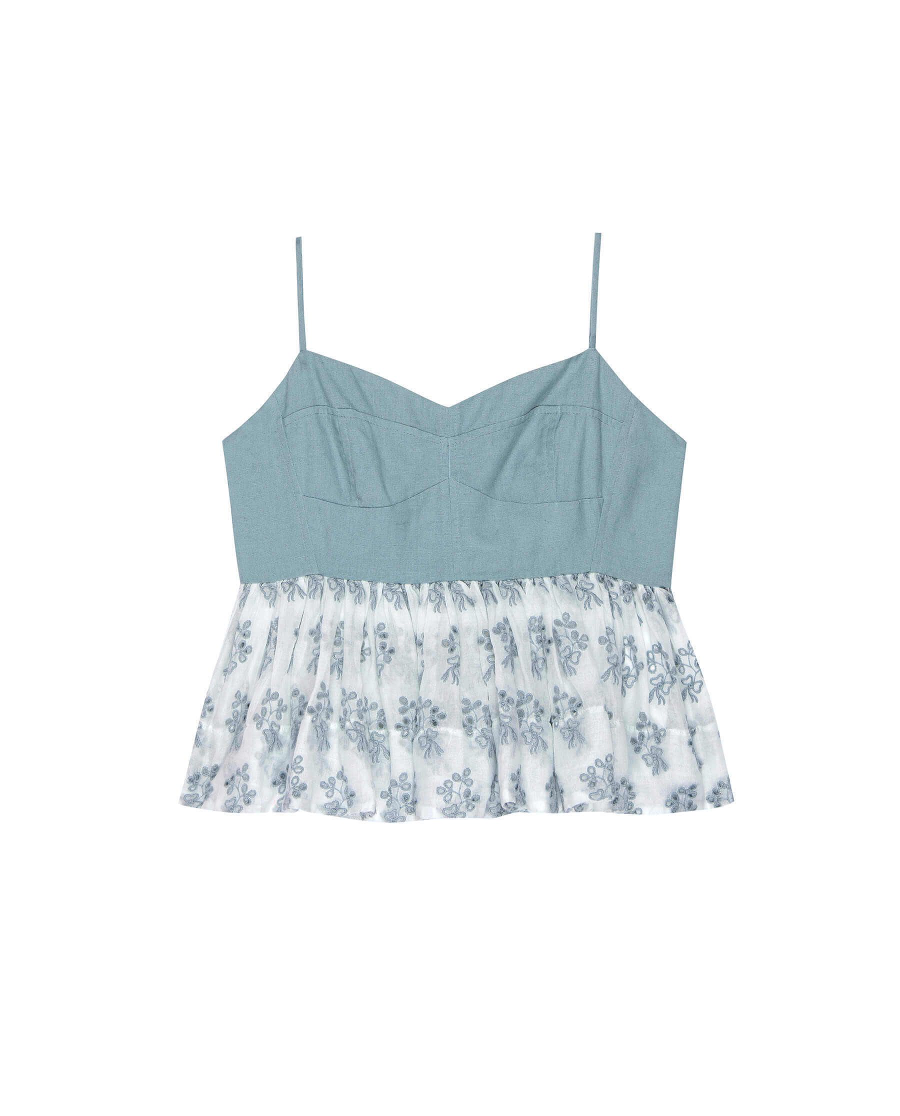 The Camelia Top. -- Crystal Blue