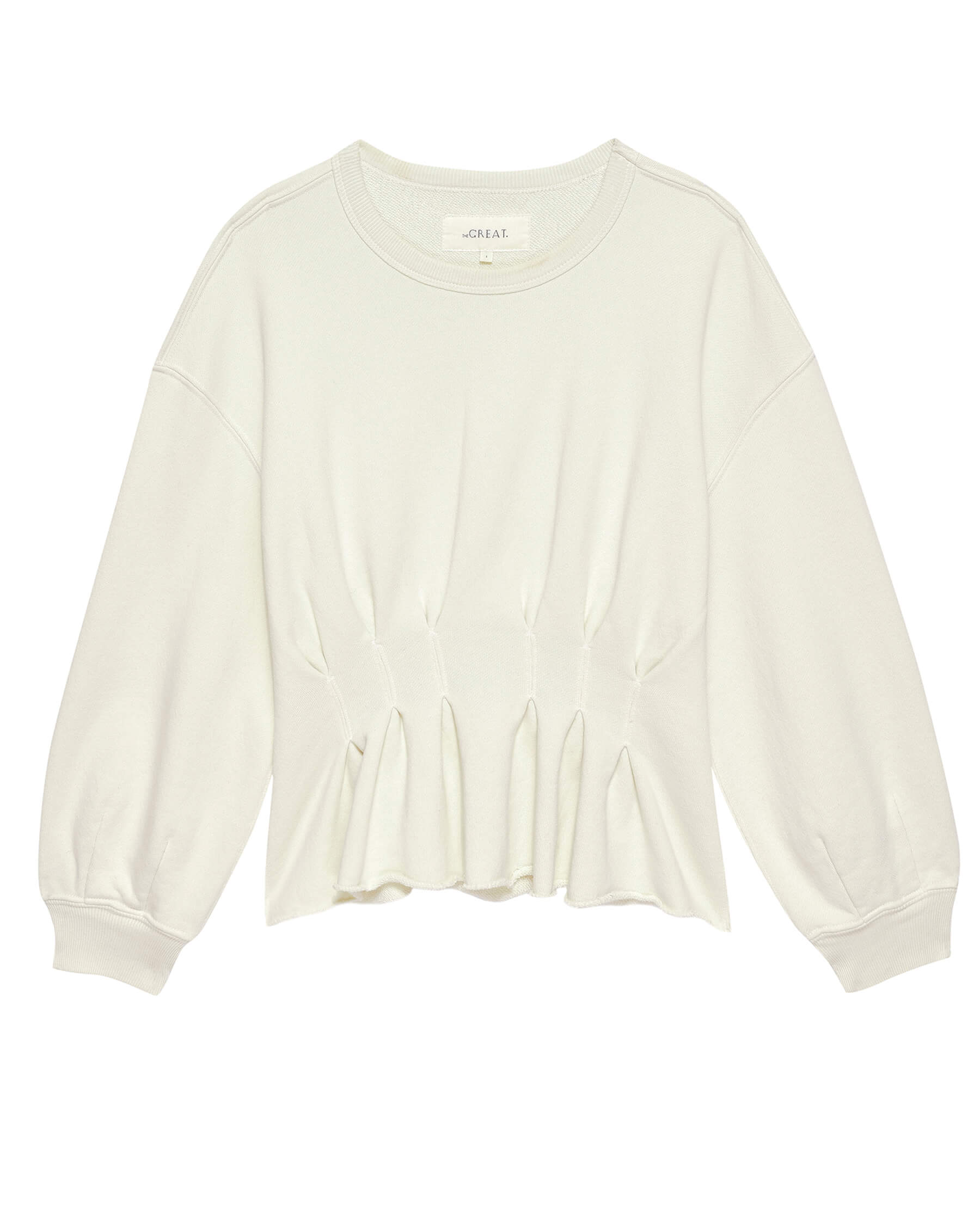 The Corset Sweatshirt. -- Washed White