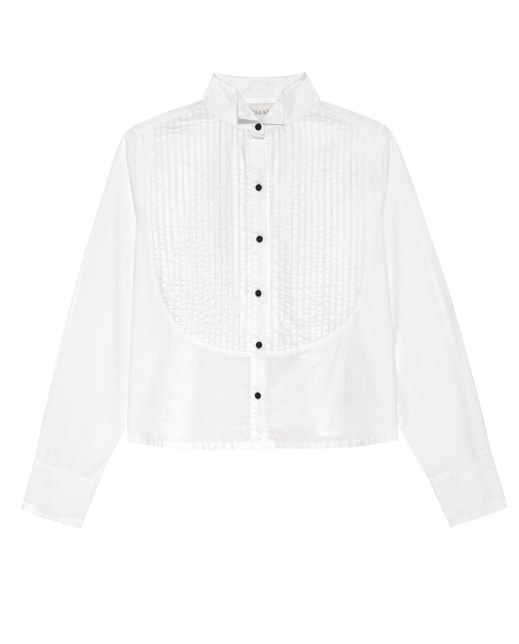 The Pleated Tux Top. -- White