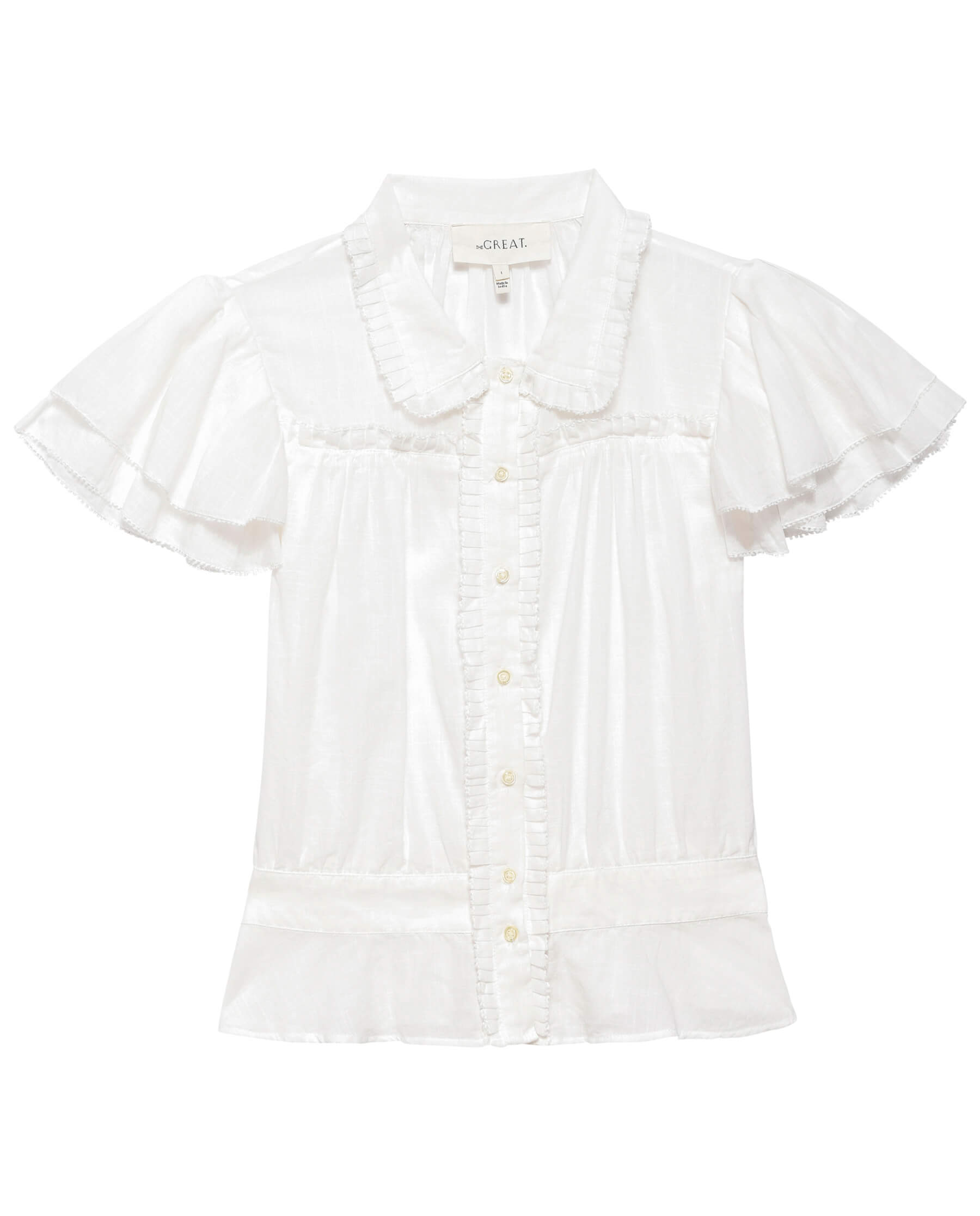 The Gardenia Top. -- White SHIRTS THE GREAT. PS24 SALE