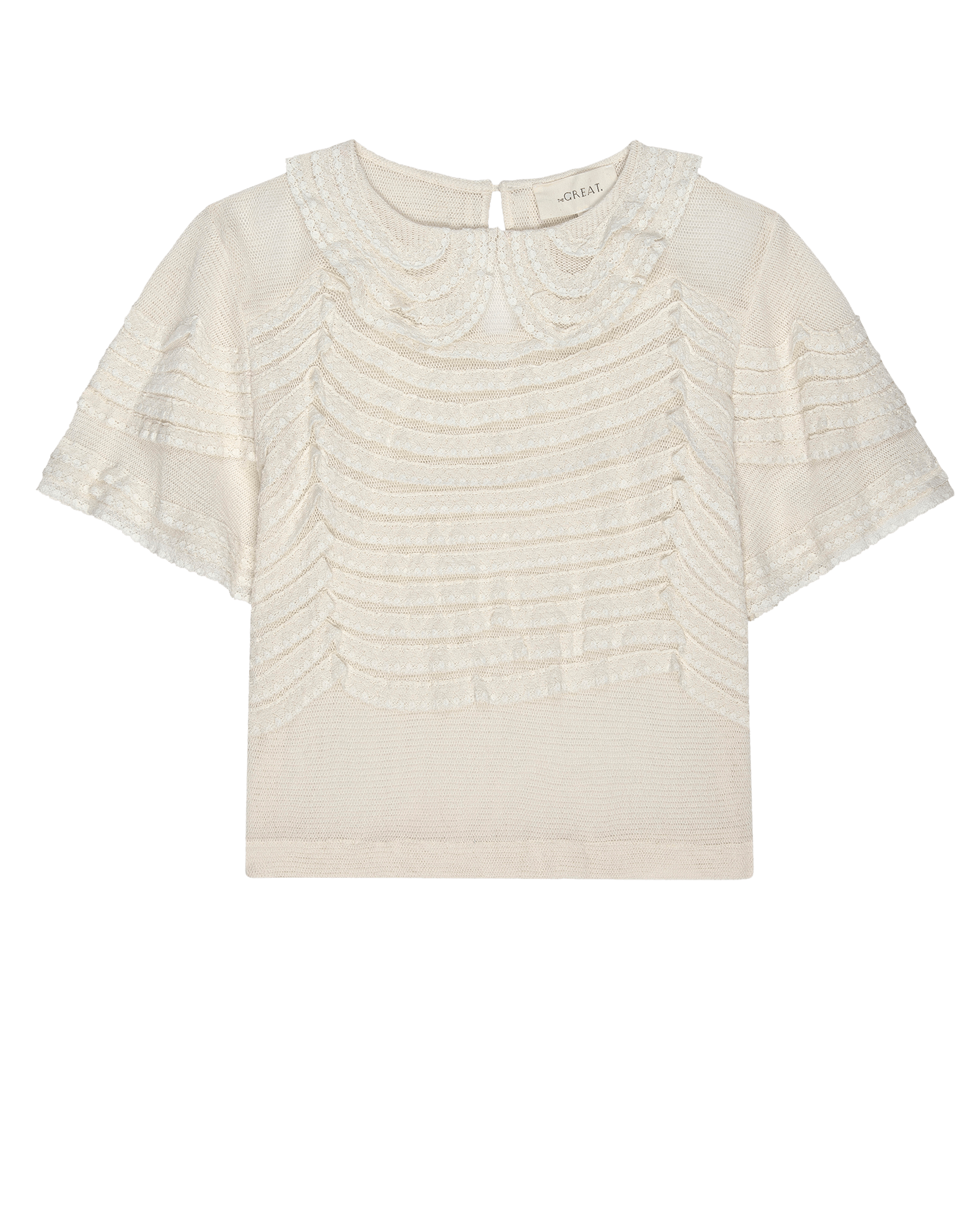 The Rosebud Top. -- Cream SHIRTS THE GREAT. FALL 24 D2