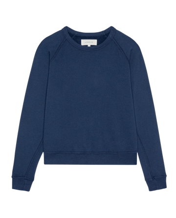 THE FLEECE ROOKIE SWEATSHIRT -- TRUE NAVY long-sleeved sweatshirt in cozy navy blue fleece.