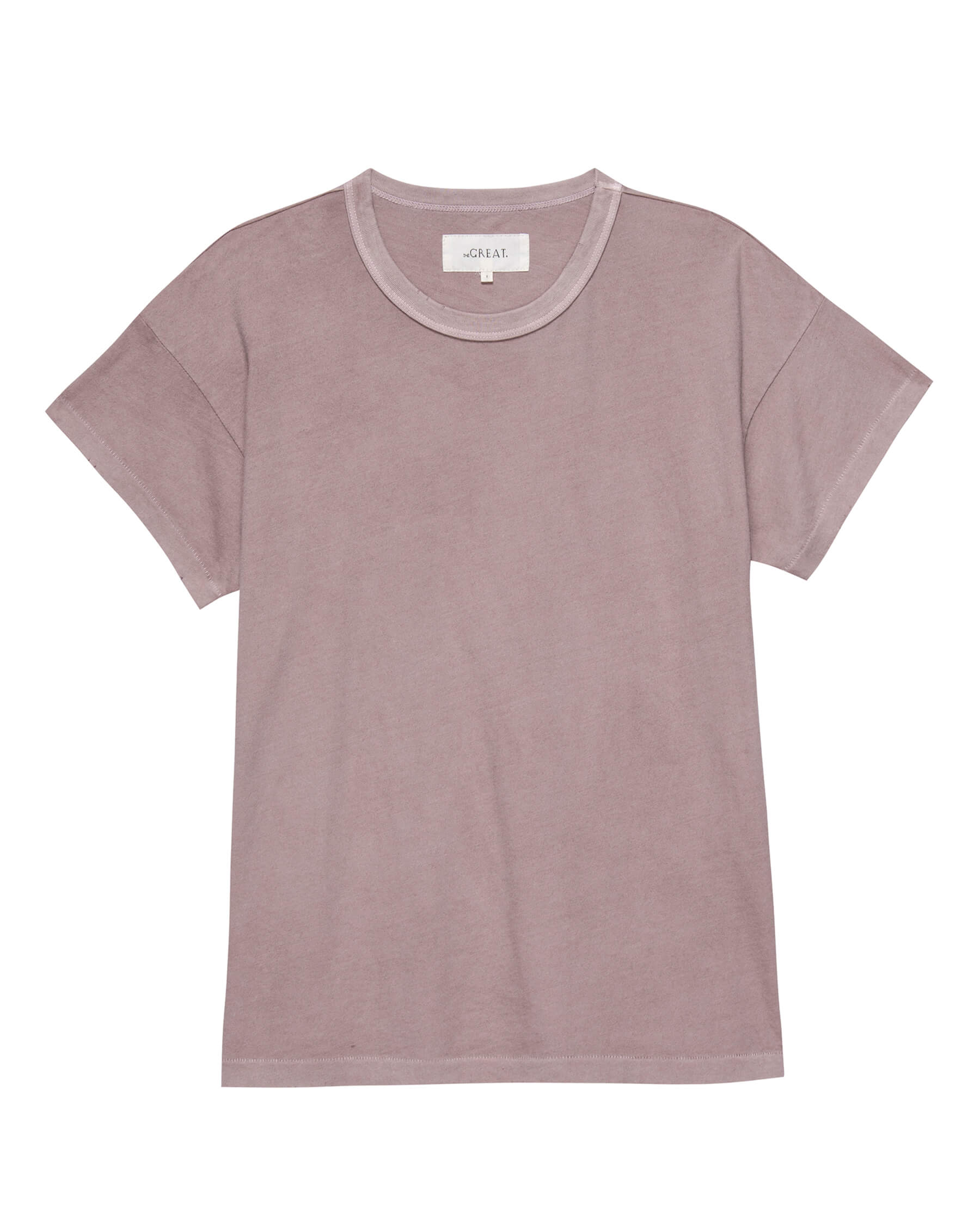 The Boxy Crew. Solid -- Soft Lilac TEES THE GREAT. SU23 KNITS