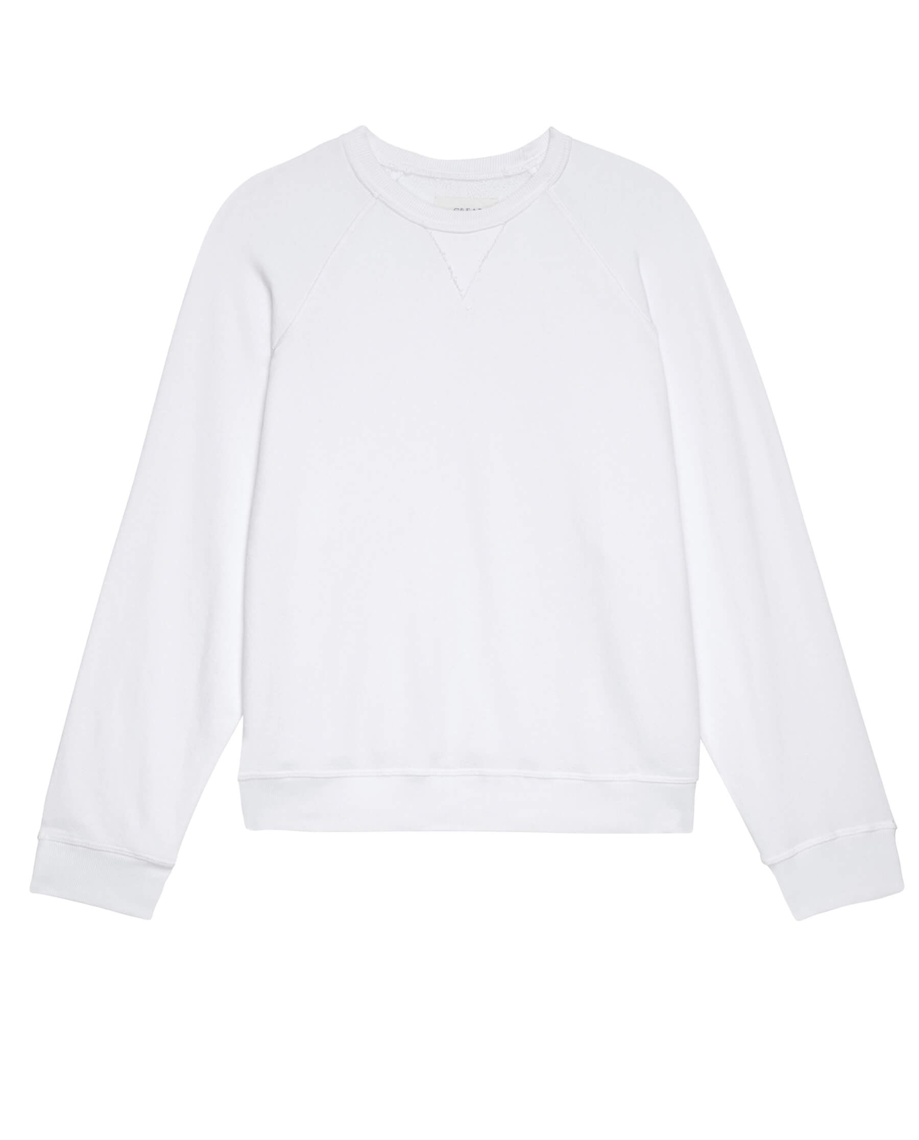 The Slouch Sweatshirt. Solid -- True White SWEATSHIRTS THE GREAT. SP24 KNITS