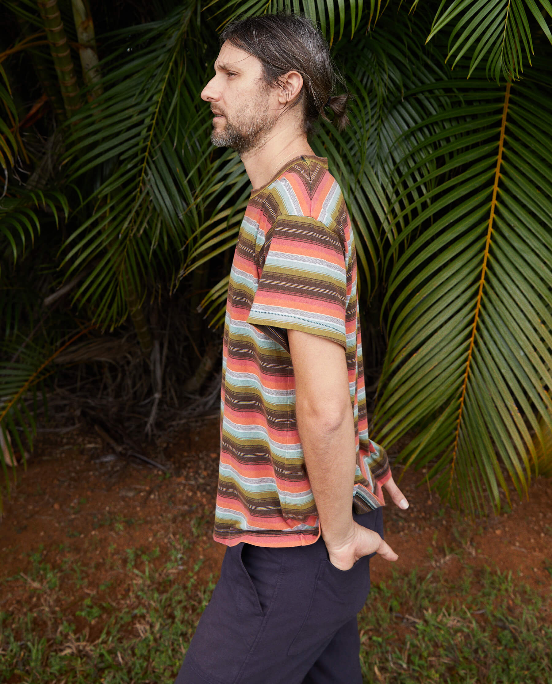 The Men's Boxy Crew. -- Army Surf Stripe – The Great.