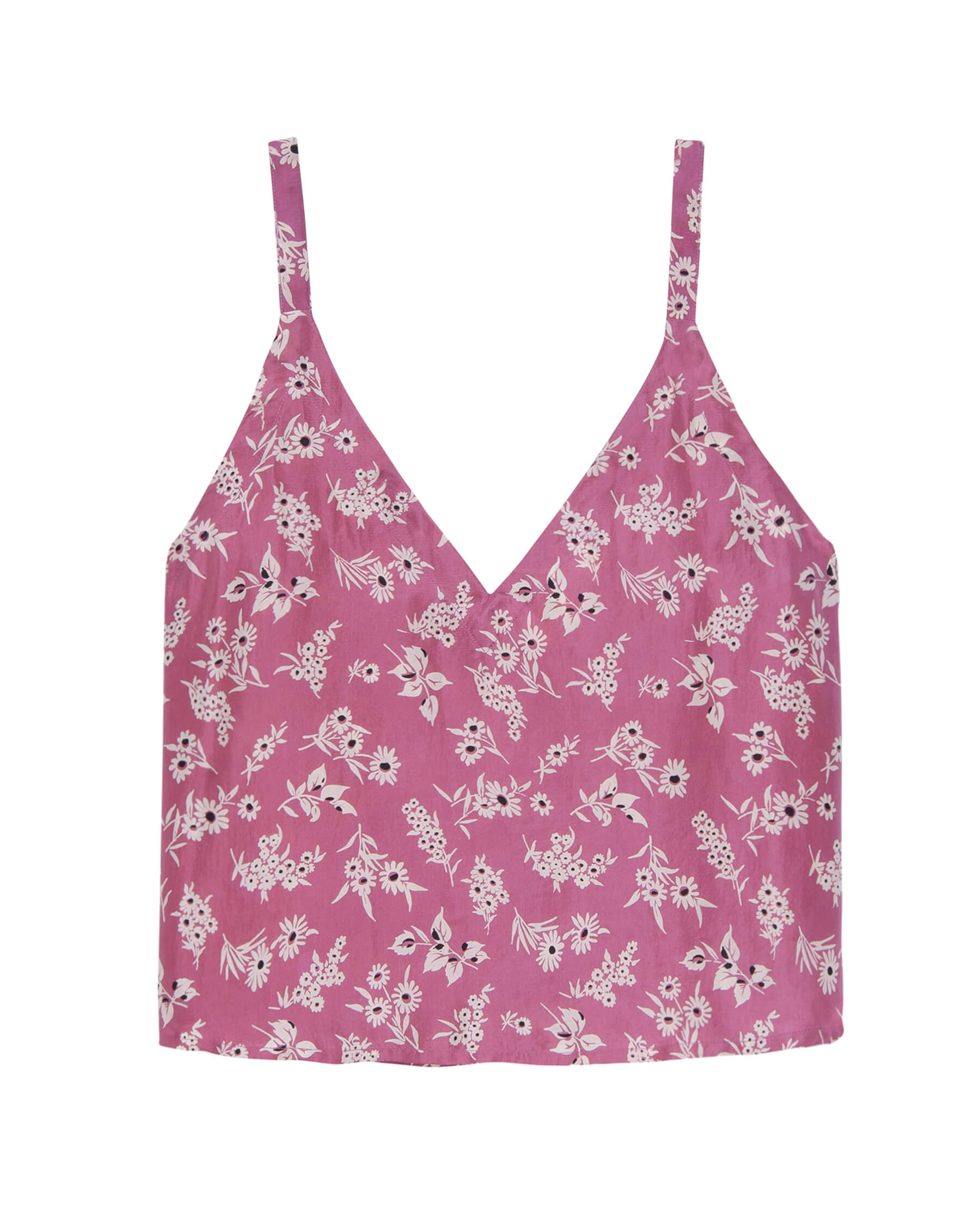 The Port Cami. -- Aubergine Field Bloom Print SHIRTS THE GREAT. SP24 D2