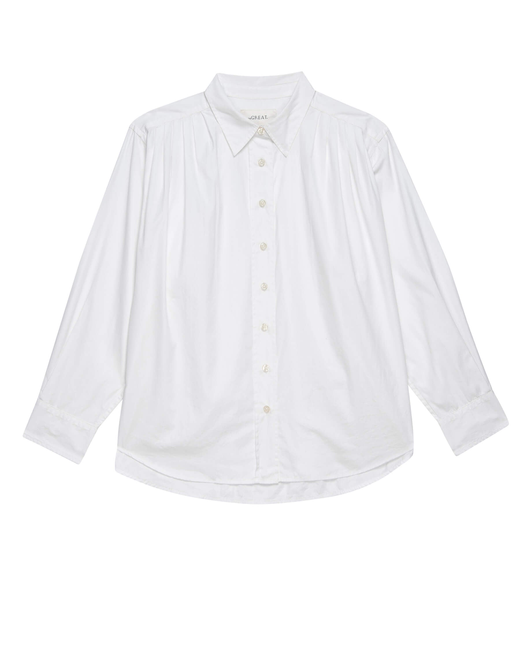 The Society Top. -- True White SHIRTS THE GREAT. SP24 POPLIN