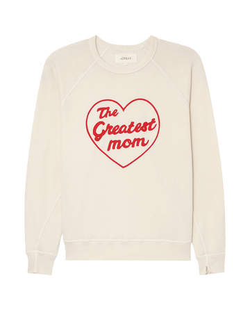 The College Sweatshirt. Graphic -- Washed White with The