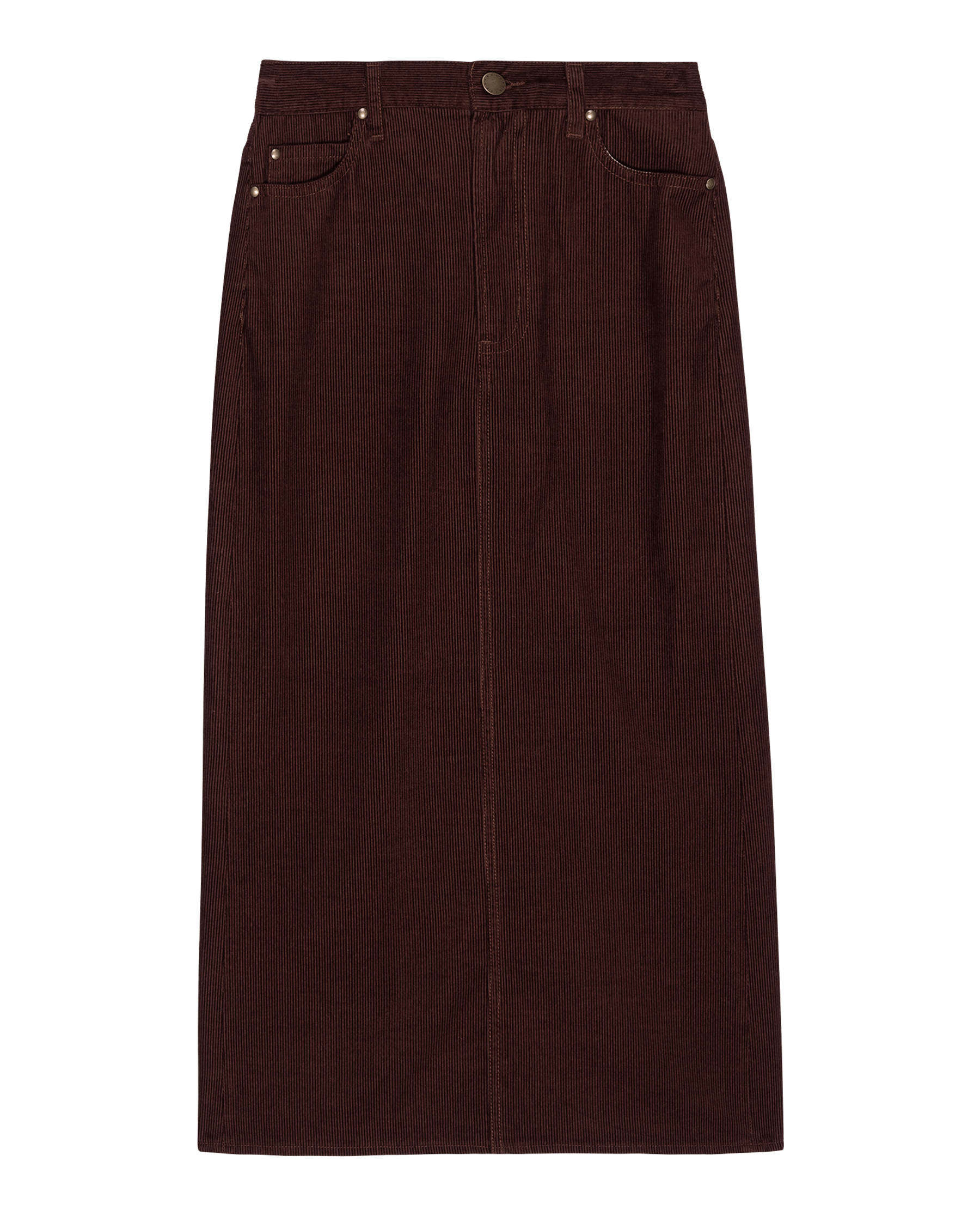 The Column Skirt. Cord -- Cinnabar SKIRTS THE GREAT. FALL 24 D2