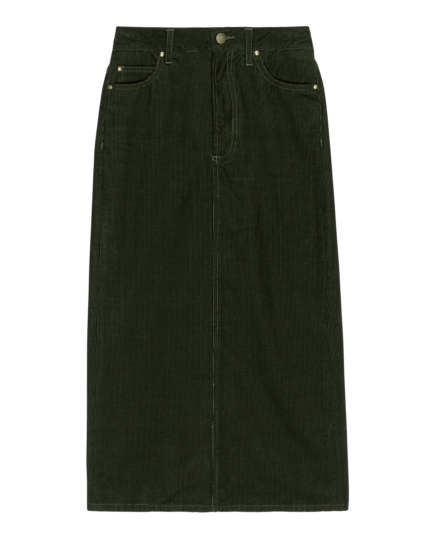 The Column Skirt. Cord -- Woodland Green SKIRTS THE GREAT. FALL 24 D2