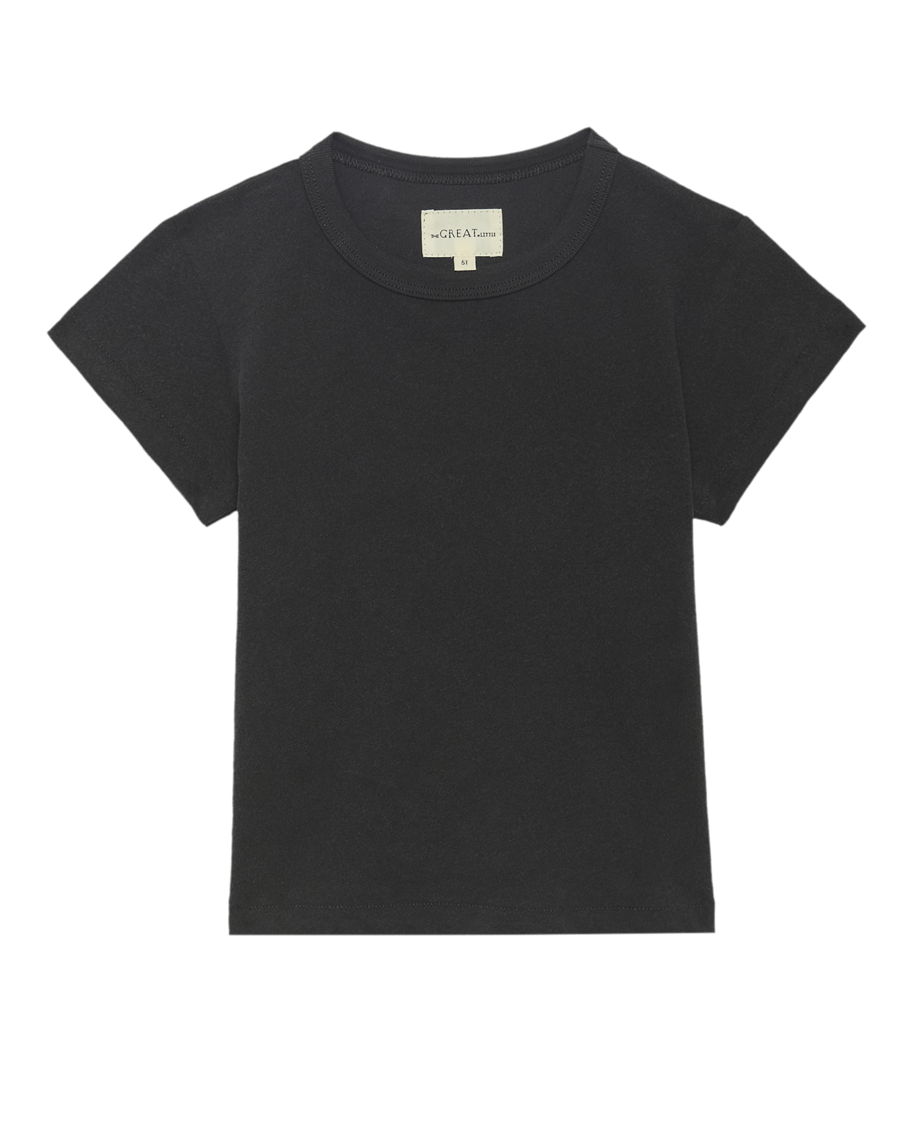 The Little Boxy Crew. Solid -- Washed Black TEES THE GREAT. FALL 24 LITTLE