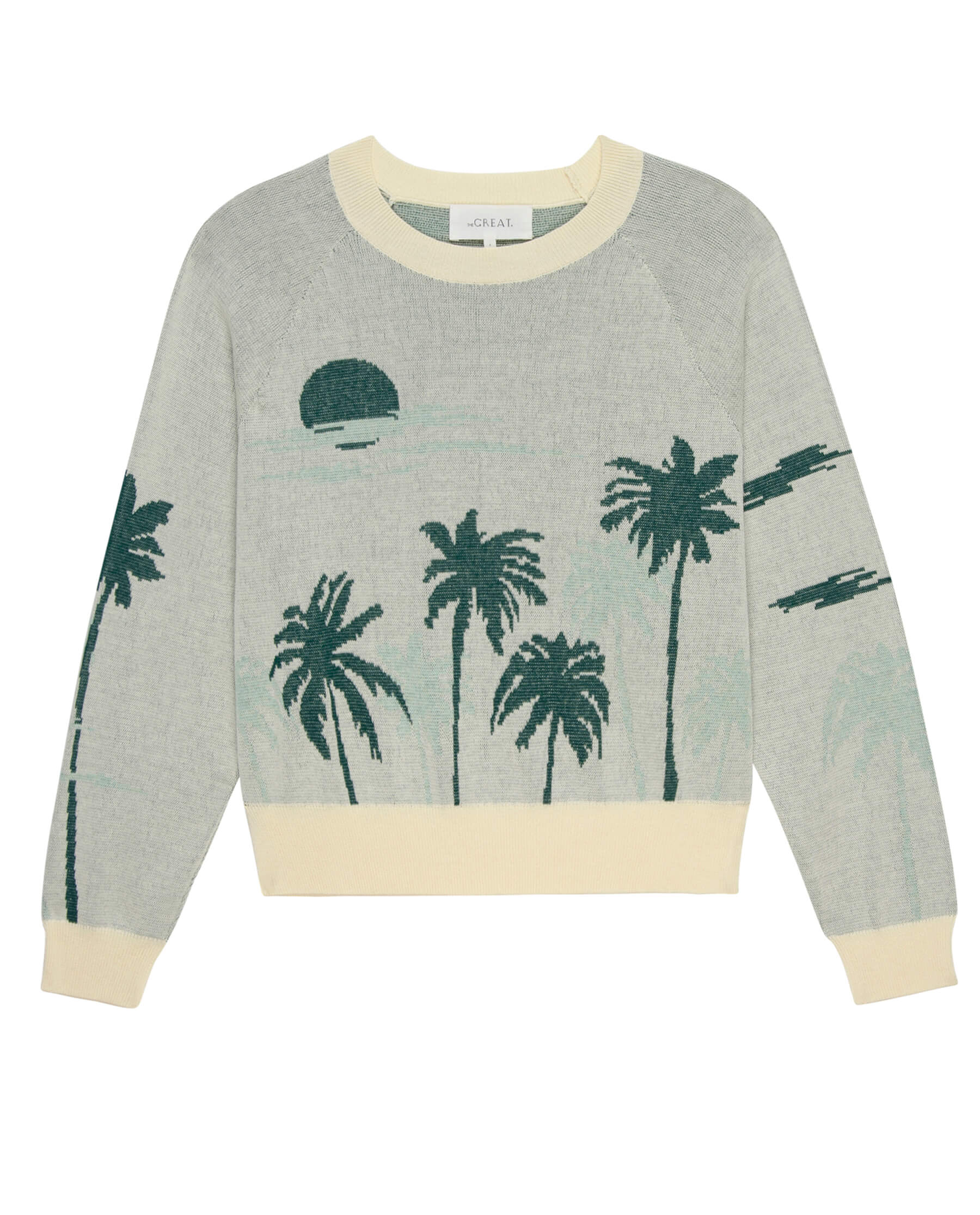 The Palm Pullover. -- Sea Green SWEATERS THE GREAT. SU24