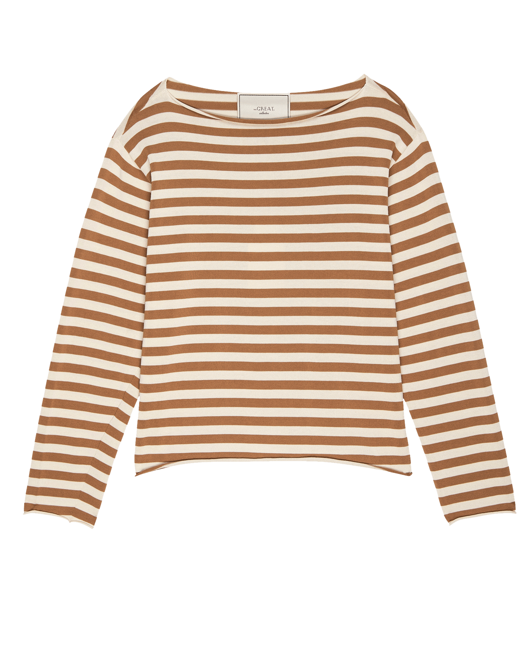 The Sailor Sweater. -- Camel Stripe SWEATERS THE GREAT. FALL 24 COLLECTORS