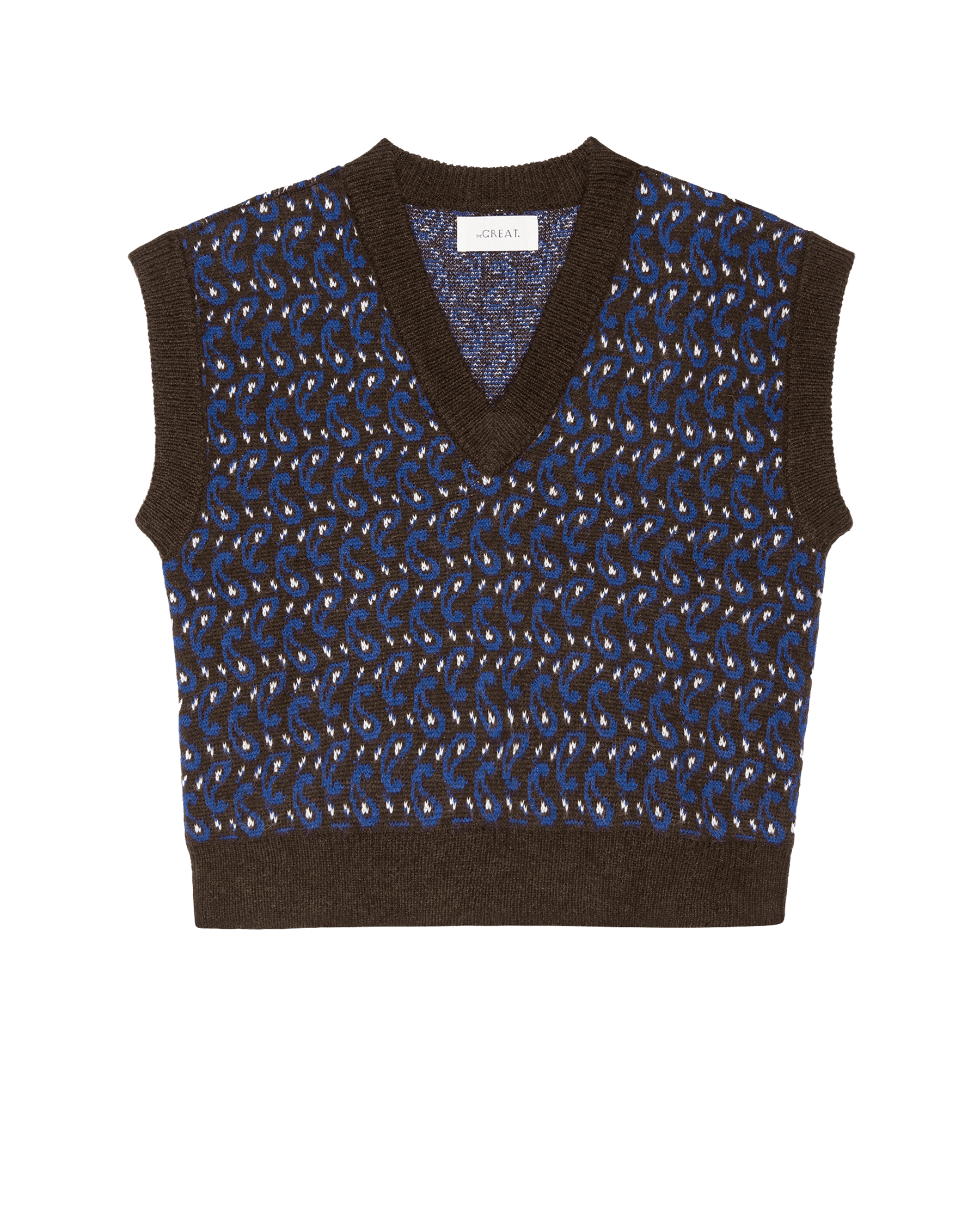 The Sweater Vest. -- Driftwood Paisley VEST THE GREAT. FALL 24 D2