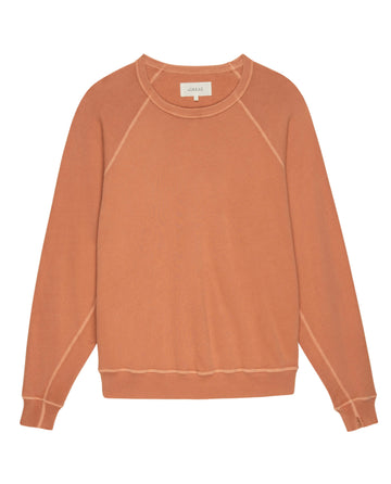 The College Sweatshirt. Solid -- Sun Dried Orange SWEATSHIRTS THE GREAT. SU24 KNITS