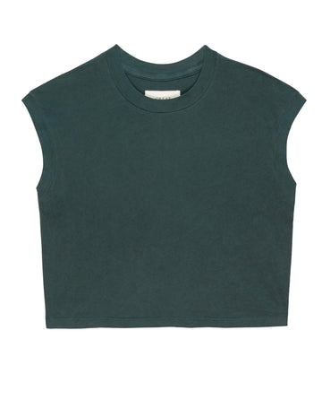 The Square Tee. Solid -- Deep Sea Green TEES THE GREAT. SU24 KNITS