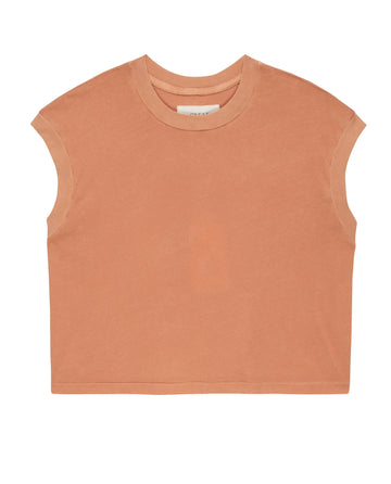 The Square Tee. Solid -- Sun Dried Orange TEES THE GREAT. SU24 KNITS