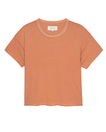 The Crop Tee. Solid -- Sun Dried Orange TEES THE GREAT. SU24 KNITS
