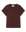 A plain, short-sleeve, 100% cotton brown T-shirt with a crew neckline, reminiscent of vintage tees, displayed against a white background. Named "The Boxy Crew. Solid -- Toasted Walnut," this piece is part of the THE GREAT. FALL 24 KNITS collection.