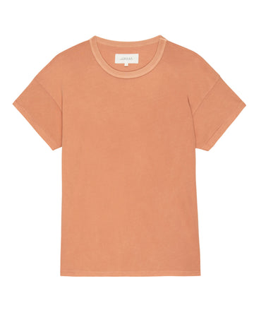 The Boxy Crew. Solid -- Sun Dried Orange TEES THE GREAT. SU24 KNITS