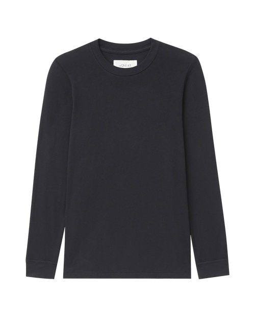 The Long Sleeve Slim Tee. Solid -- Almost Black