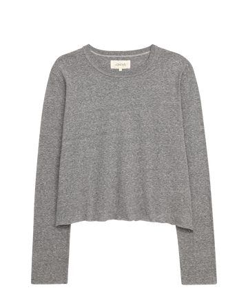 The Long Sleeve Crop Tee. - Heather Grey - THE GREAT. – The Great. The Long Sleeve Crop Tee. - Heather Grey - THE GREAT. – The Great.