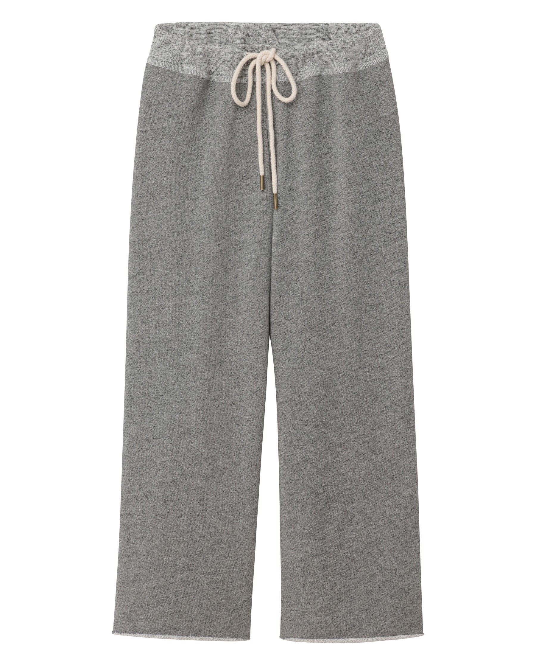 The Wide Leg Cropped Sweatpant. -- Varsity Grey SWEATPANTS THE GREAT. CORE KNITS