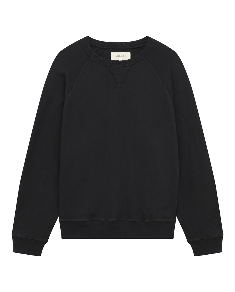 The Slouch Sweatshirt. Solid -- Almost Black – The Great.