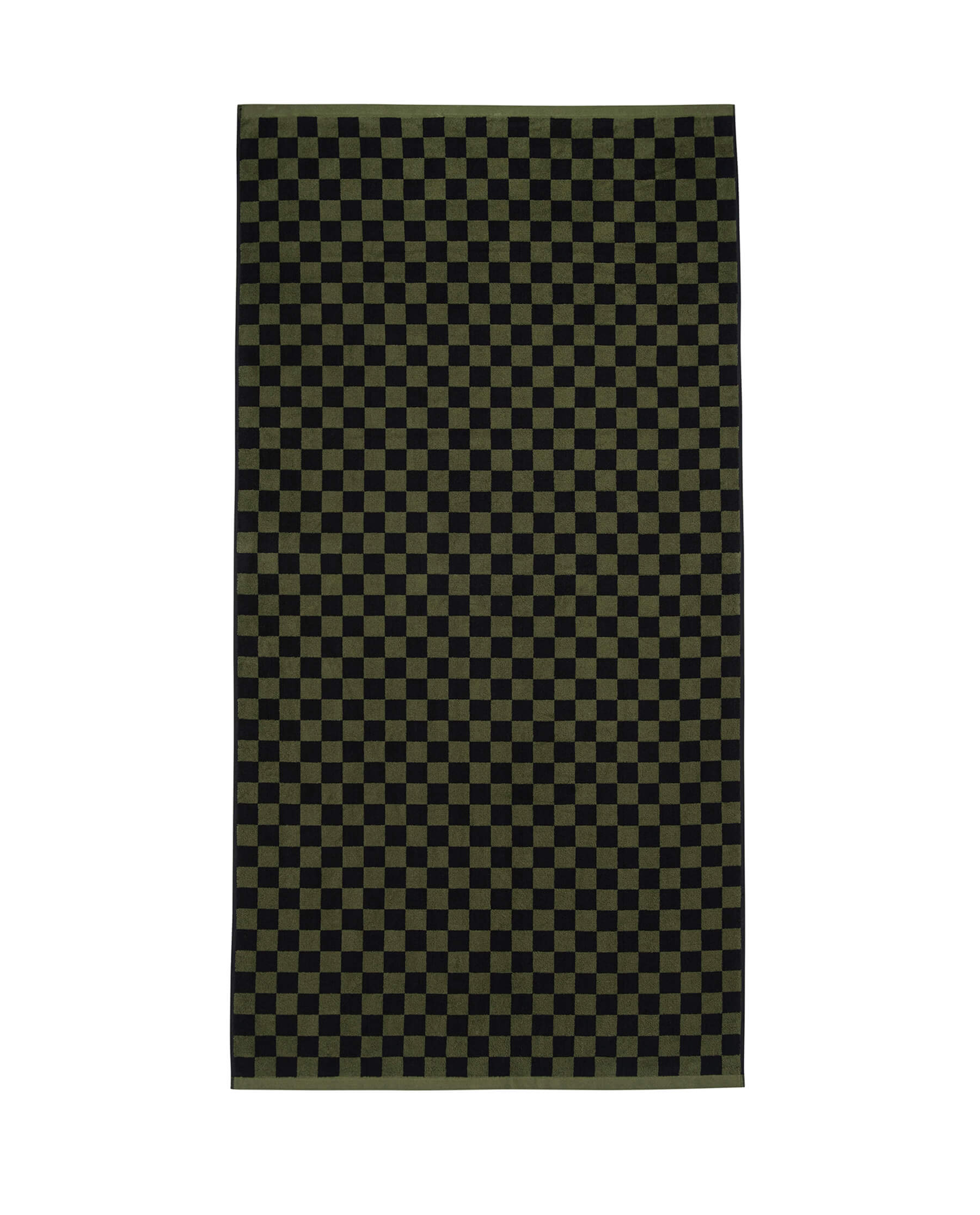 The Beach Towel. -- Dark Army Check TOWELS THE GREAT. SP23 SWIM