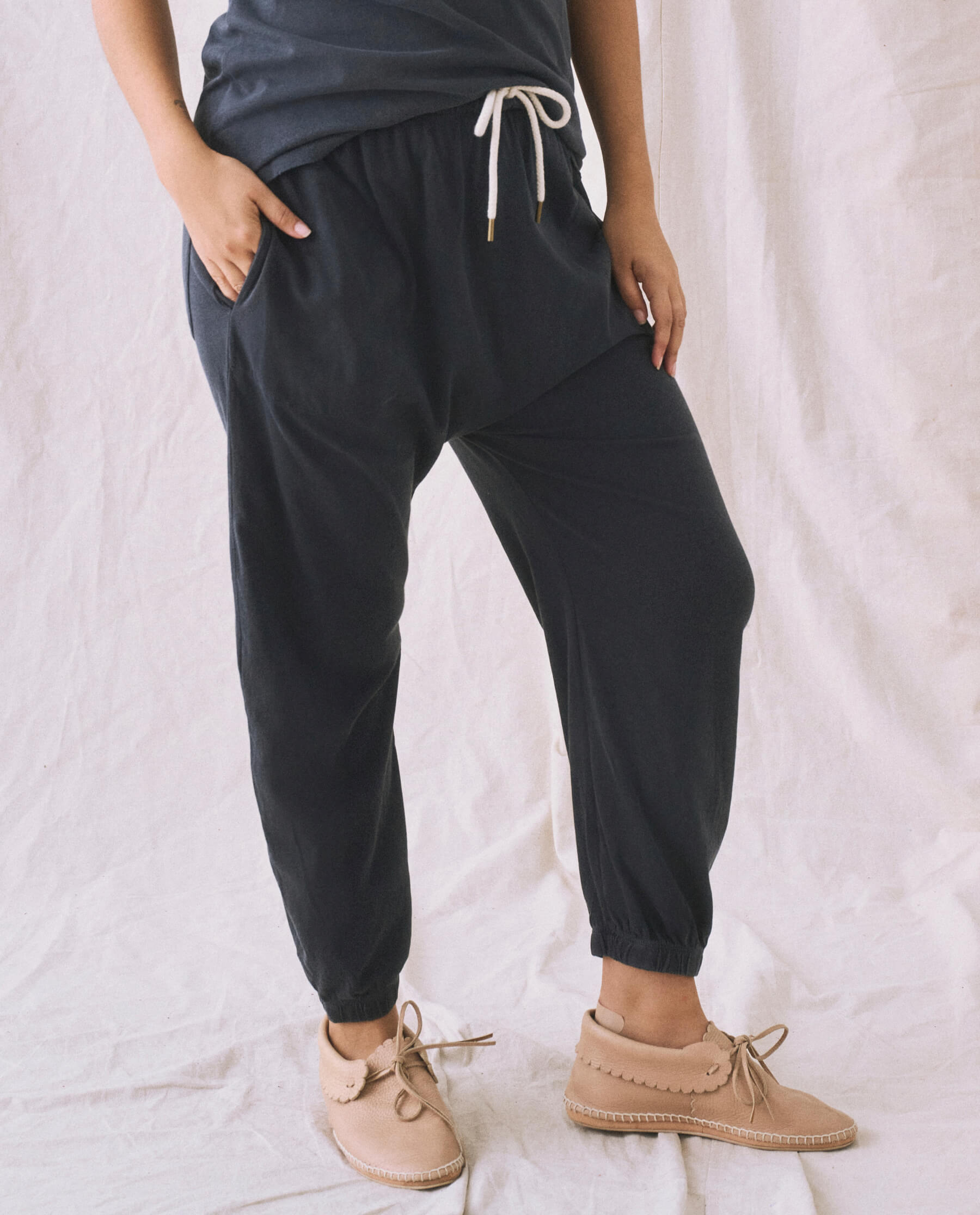 The Jersey Jogger Pant. -- Washed Navy
