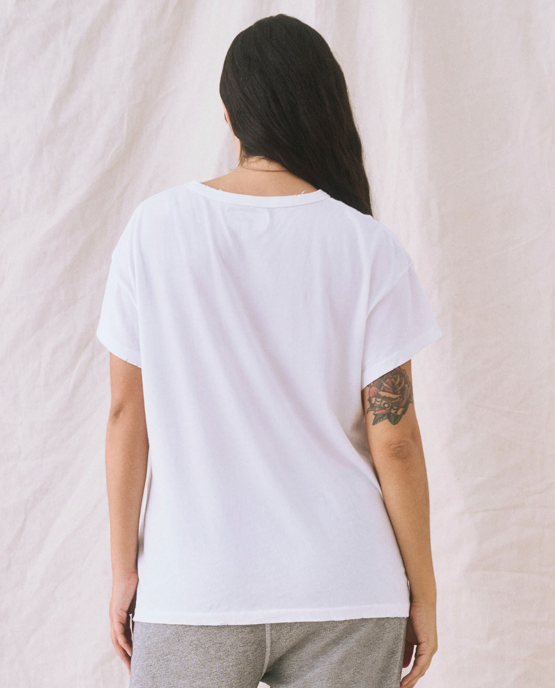 The Boxy Crew. Solid -- True White TEES THE GREAT. CORE KNITS