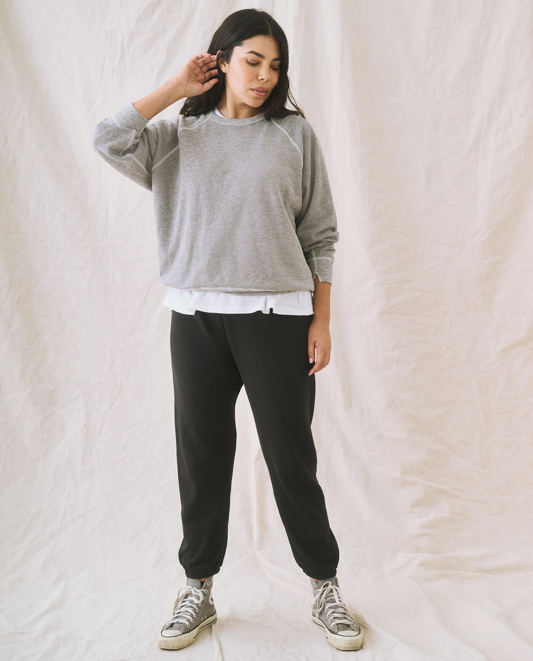 The Stadium Sweatpant. Solid -- ALMOST BLACK SWEATPANTS THE GREAT. CORE KNITS