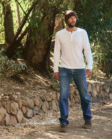 The Men's Slim Henley. -- True White TEES THE GREAT. HOL 22 MEN SALE