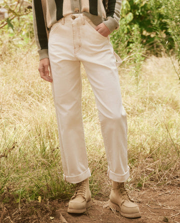 The Carpenter Pant. -- Natural TWILL BOTTOM THE GREAT. SP23 D2 SALE