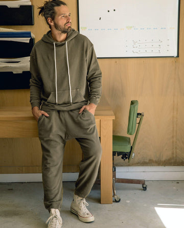 The Men's Gym Drawstring Hoodie. -- Dark Army SWEATSHIRTS THE GREAT. FALL 22 MEN SALE