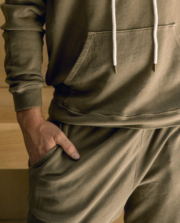 The Men's Gym Drawstring Hoodie. -- Dark Army SWEATSHIRTS THE GREAT. FALL 22 MEN SALE