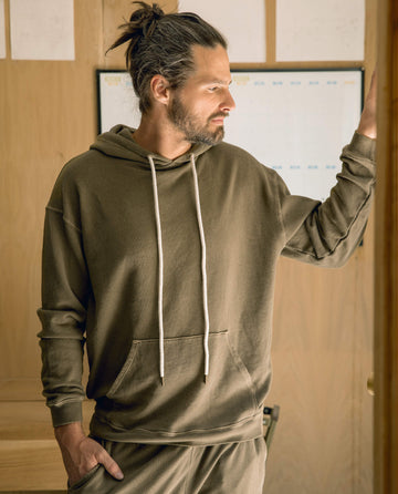 The Men's Gym Drawstring Hoodie. -- Dark Army SWEATSHIRTS THE GREAT. FALL 22 MEN SALE