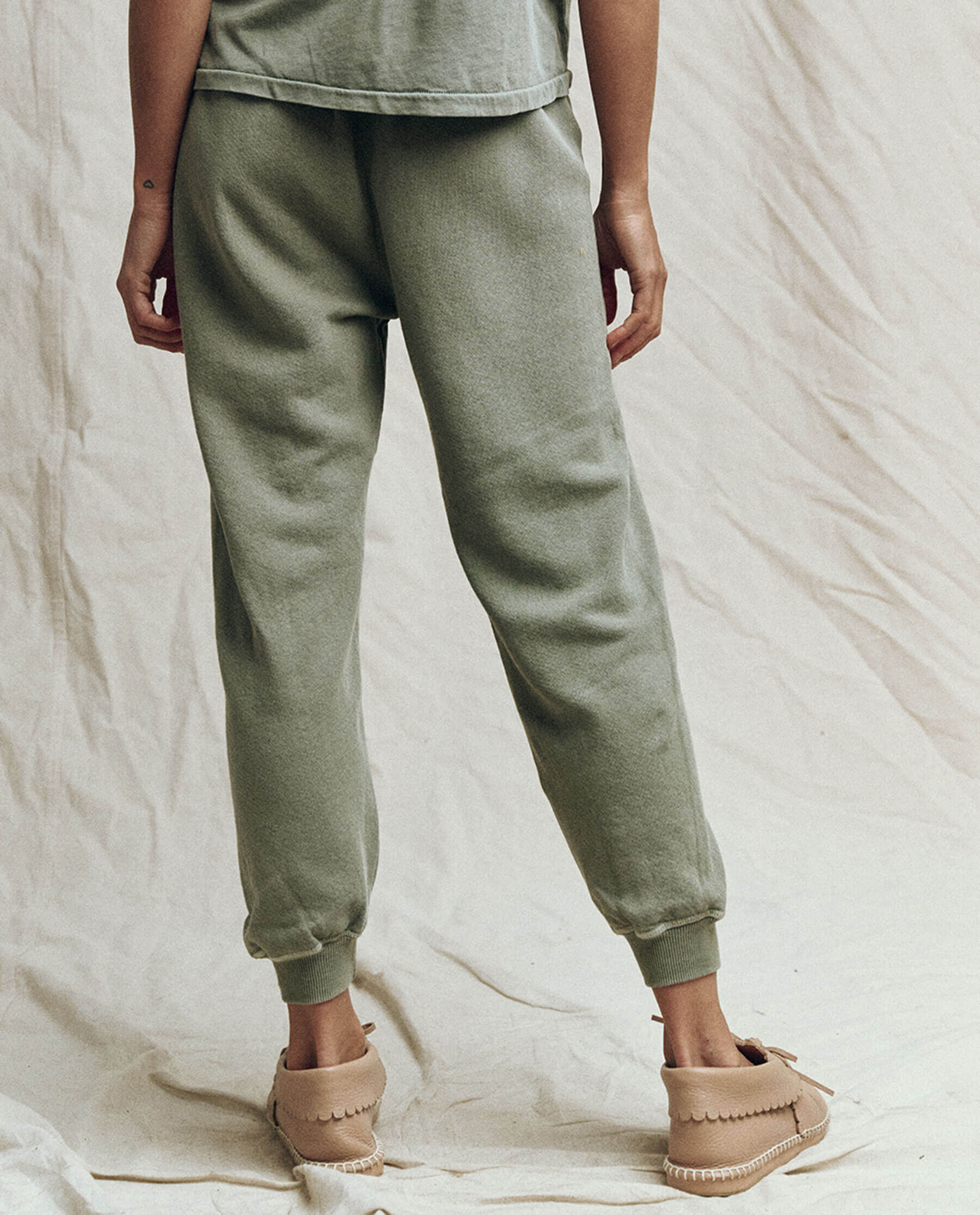 The Cropped Sweatpant. Solid -- Sweetgrass