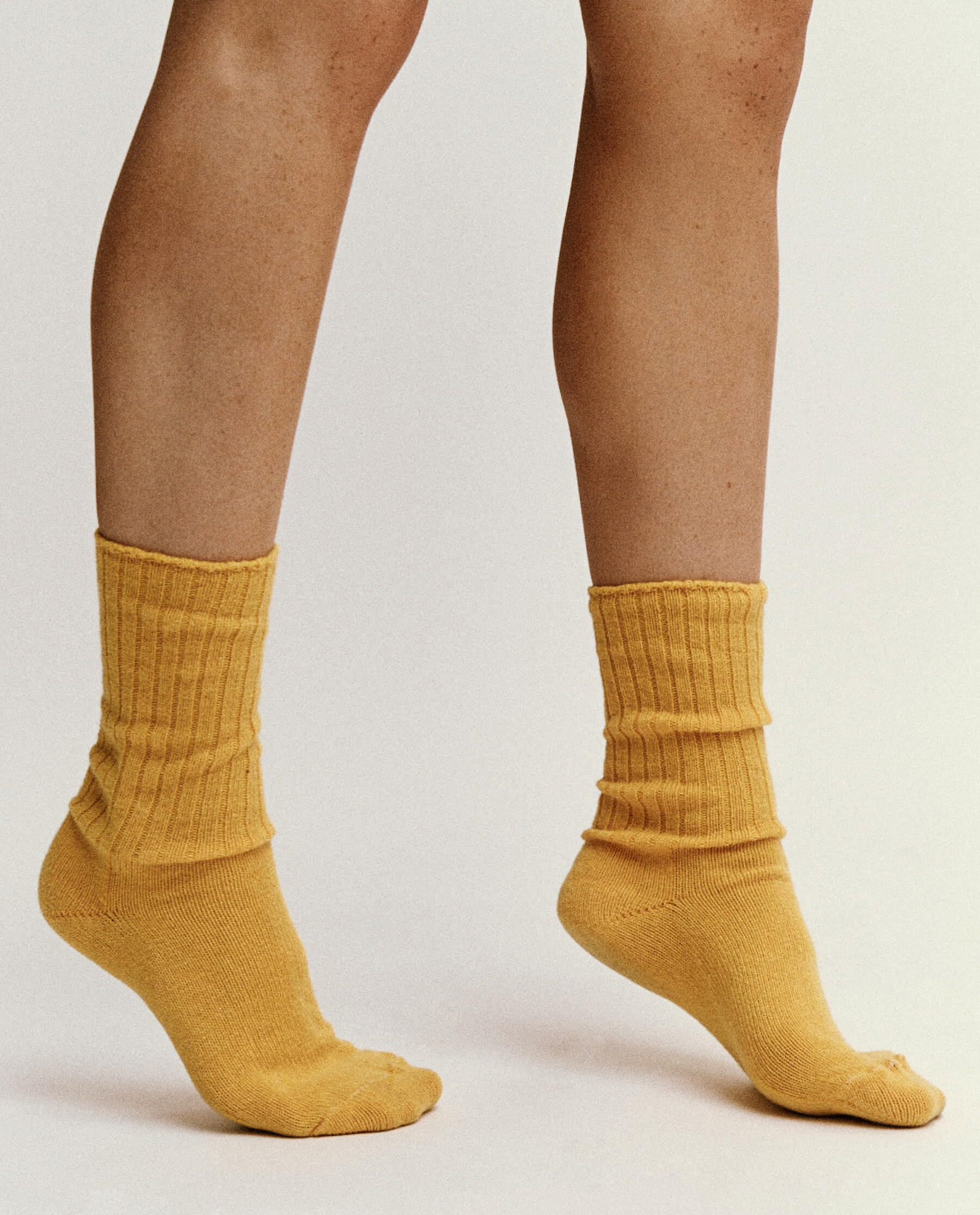 The Cashmere Sock. -- Bright Marigold
