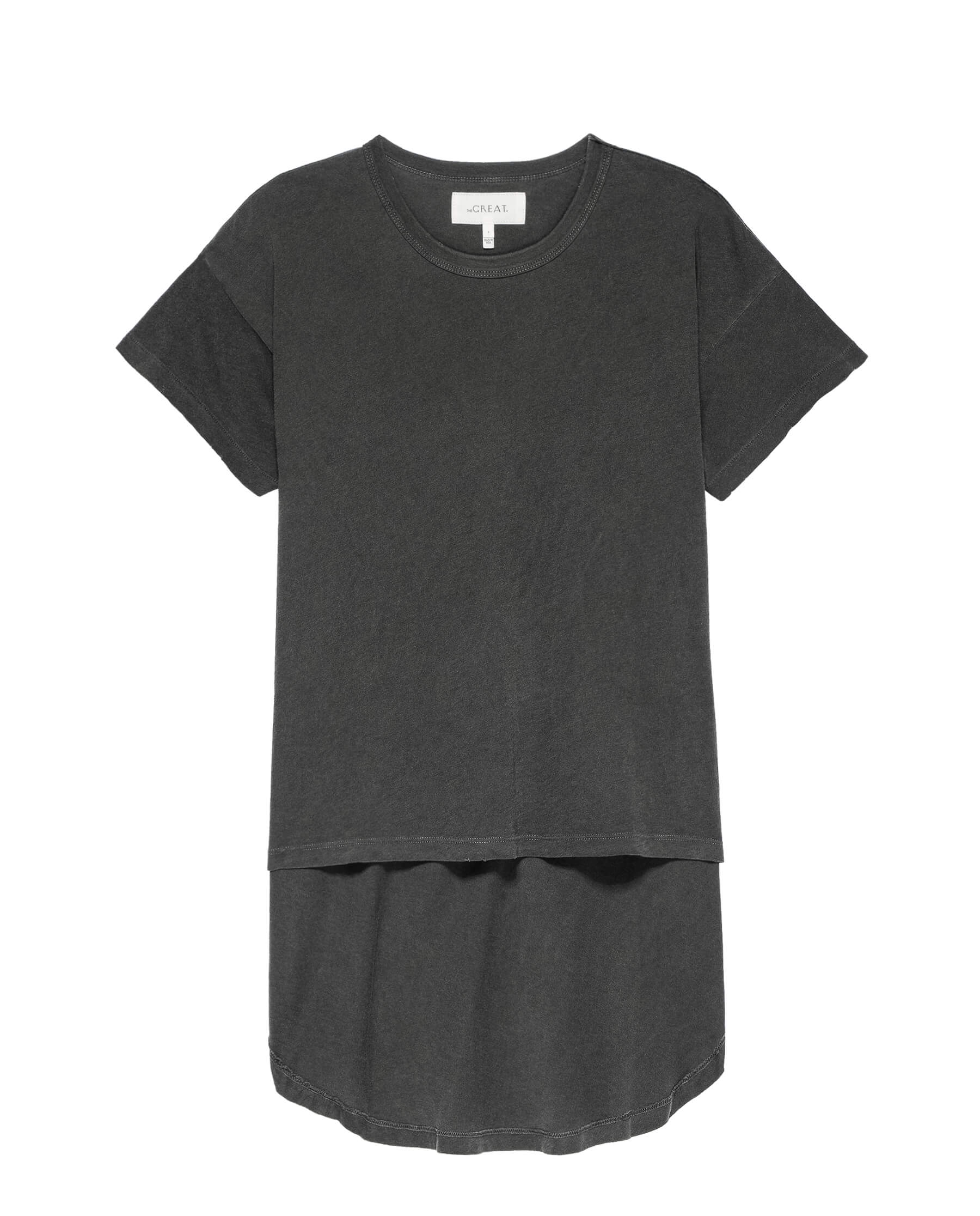 The Shirttail Tee. -- Washed Black