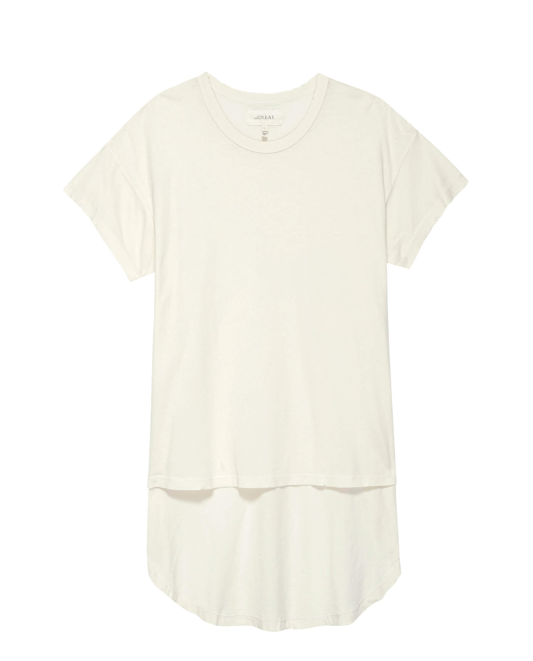 The Shirttail Tee. -- Washed White