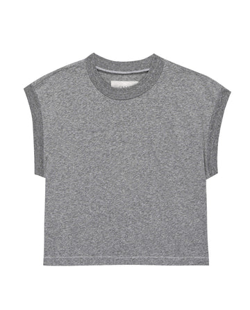 The Square Tee. -- Heather Grey TEES THE GREAT. SU23 CORE KNITS