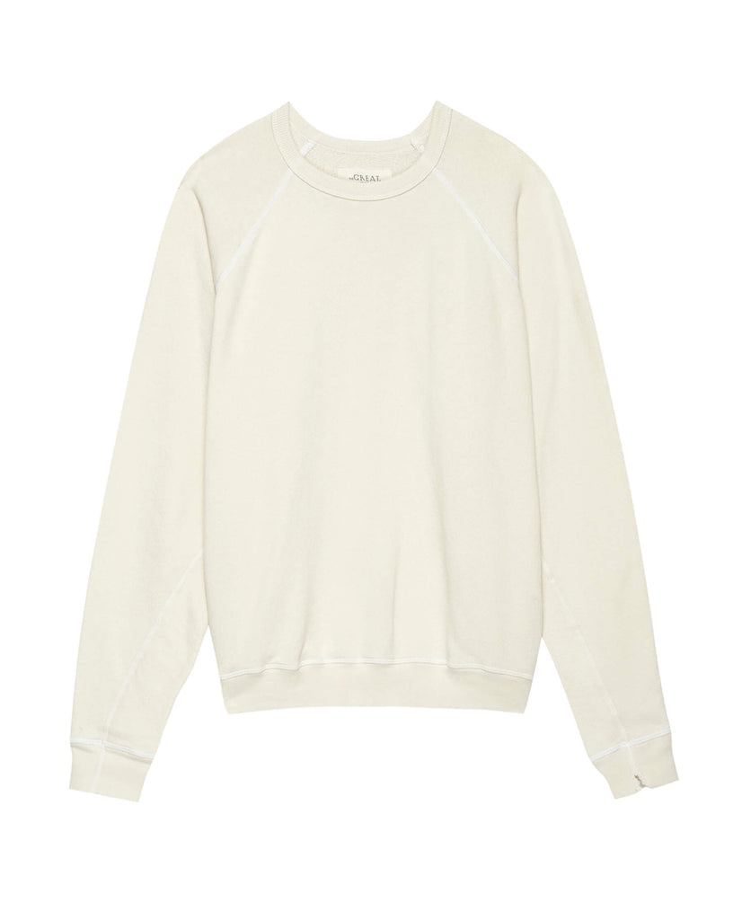 The Men's College Sweatshirt. -- WASHED WHITE – The Great.
