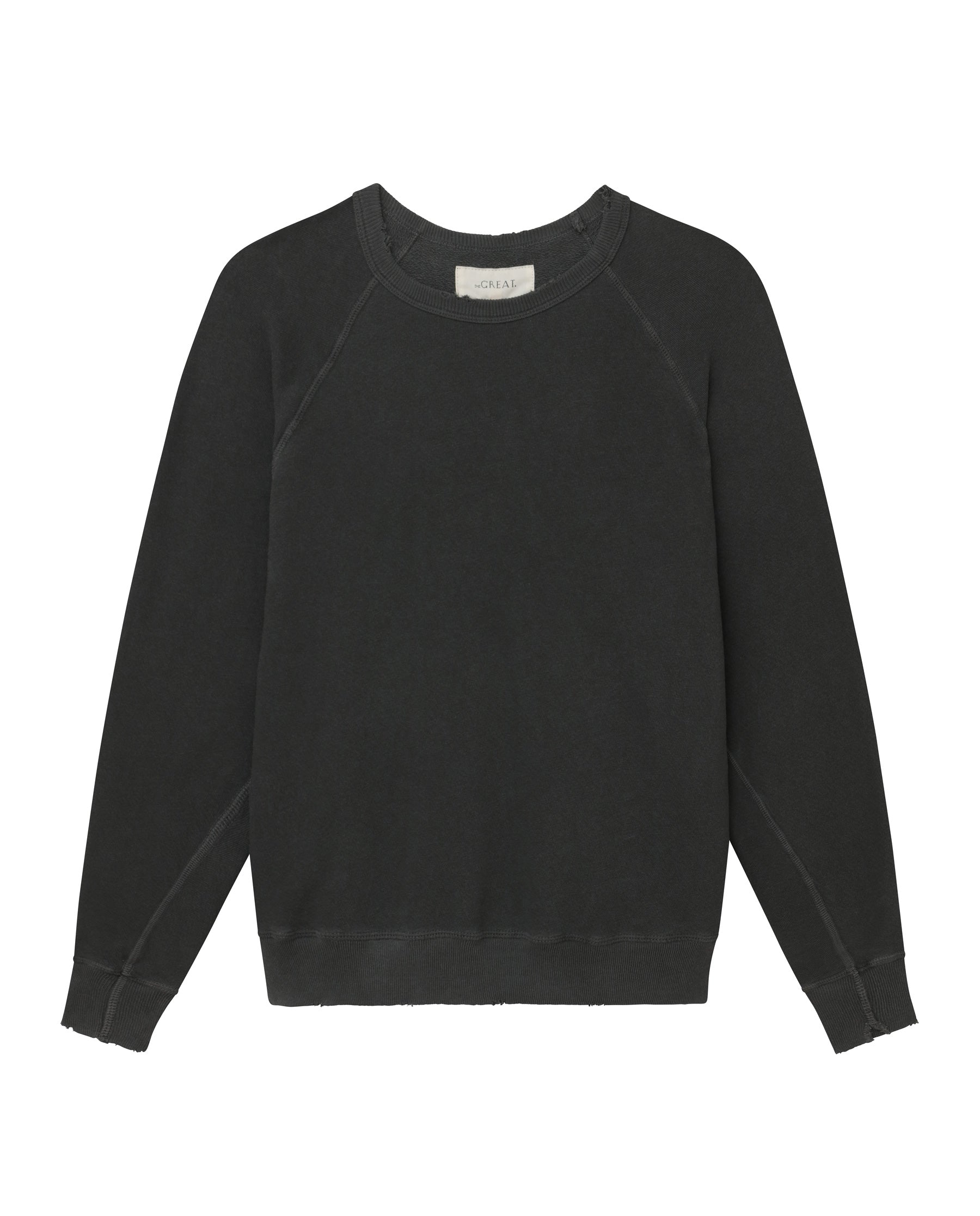 The College Sweatshirt. Solid -- Washed Black