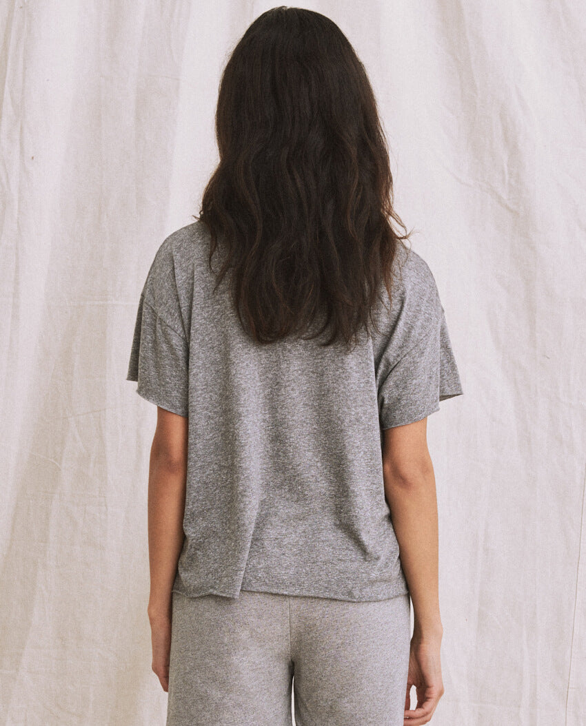 The Crop Tee. Solid -- HEATHER GREY – The Great.