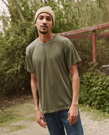 The Men's Boxy Crew.--Army TEES THE GREAT. SP22 D2 MENS SALE
