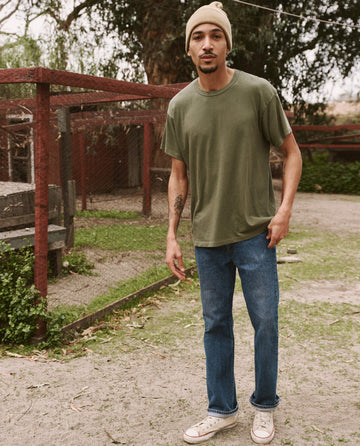 The Men's Boxy Crew.--Army TEES THE GREAT. SP22 D2 MENS SALE