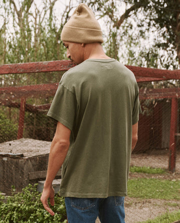 The Men's Boxy Crew.--Army TEES THE GREAT. SP22 D2 MENS SALE